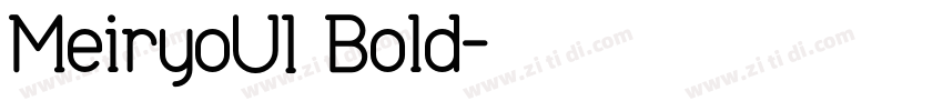 MeiryoUI Bold字体转换